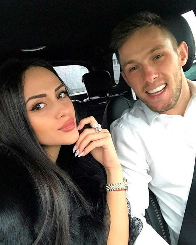 Maciej Rybus z żoną Laną