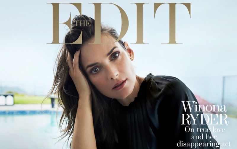 Winona Ryder na okładce pisma "The Edit"