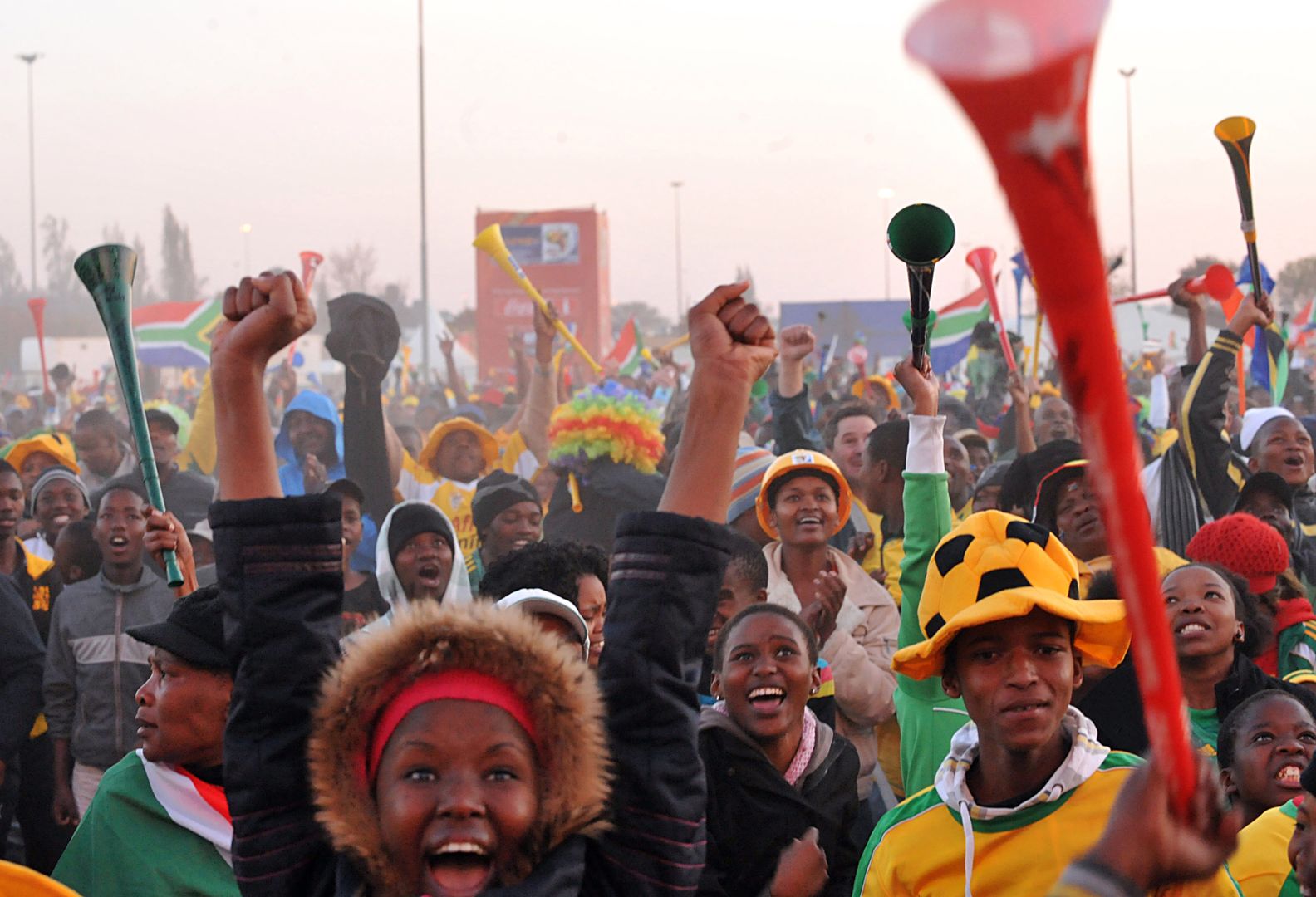 Mieszkańcy RPA podczas mistrzostw świata w 2010 roku.
