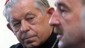 Spotkanie Kardynała Józefa Glempa z przewodniczącym Ruchu Obrony Bezrobotnych Mirosławem Żeberkiem