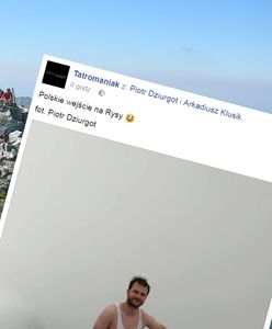 Tym zdjęciem podbili sieć. Pokazali jak zdobywa Rysy "polski Janusz"