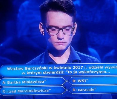 O włos od głównej wygranej. Internauci przeżywają porażkę uczestnika "Milionerów"