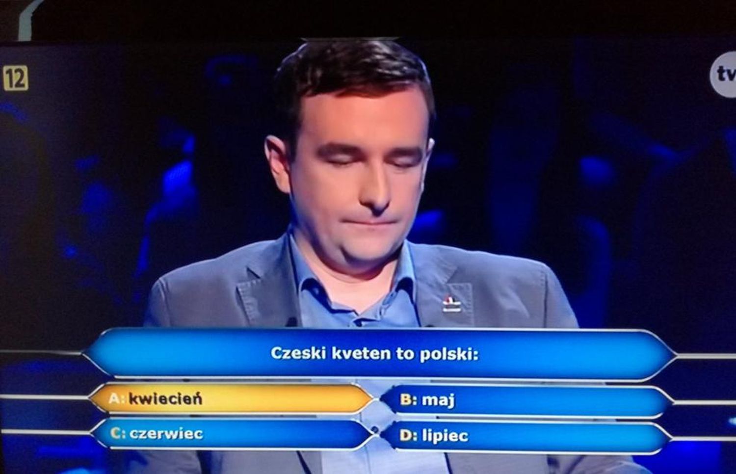 Kadr z programu "Milionerzy"