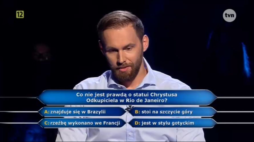 Milionerzy: czym są uszaki i pytanie o Chrystusa Odkupiciela. Tak wyglądał kolejny odcinek programu