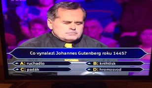 Pytanie w czeskich "Milionerach" o to, co wynalazł Gutenberg jest hitem internetu. Odpowiedzi wywołały śmiech