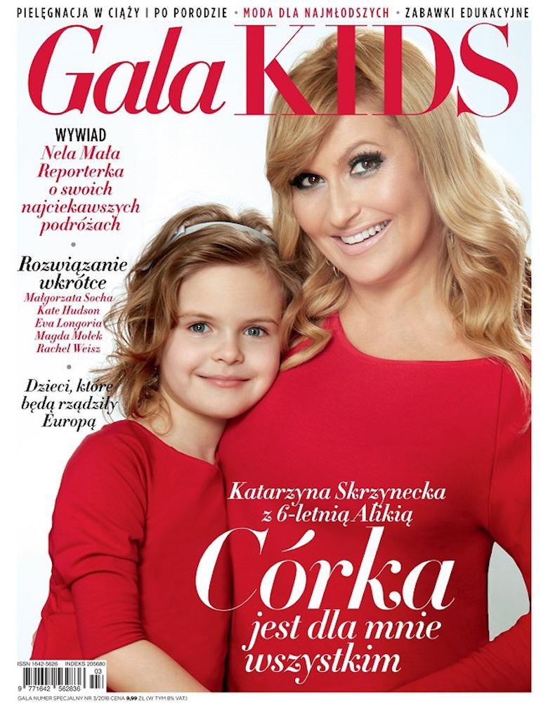 Katarzyna Skrzynecka z córką Alikią na okładce Gala Kids (czerwiec 2018)
