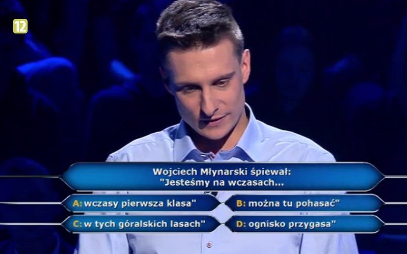 "Milionerzy": uczestnika "zatkało" przy pytaniu o piosenkę!