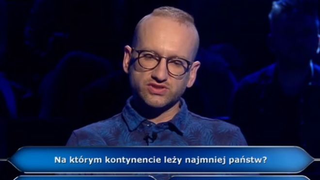 Uczestnik "Milionerów" zyskał sympatię widzów