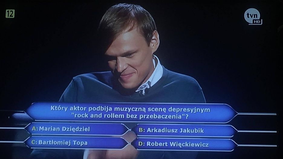 Kadr z programu "Milionerzy"