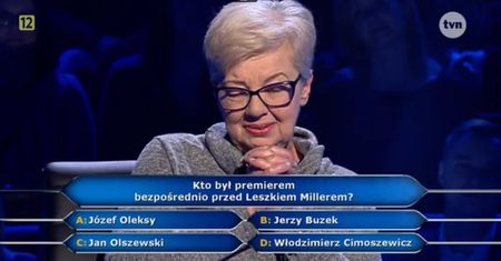 "Milionerzy": pytanie o Leszka Millera zaskoczyło uczestniczkę