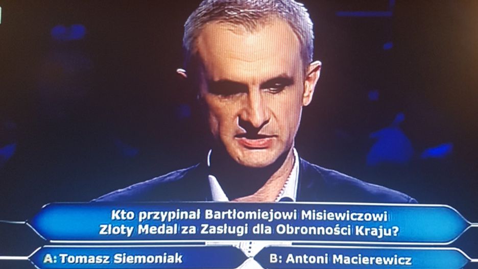 Kadr z programu "Milionerzy"