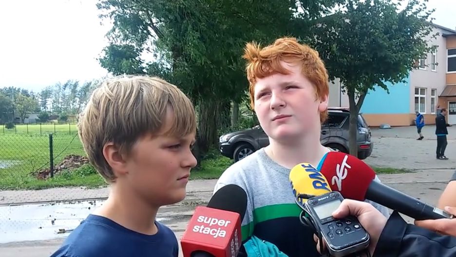 Dzieci, które uczestniczyły w obozie harcerskim w Suszku