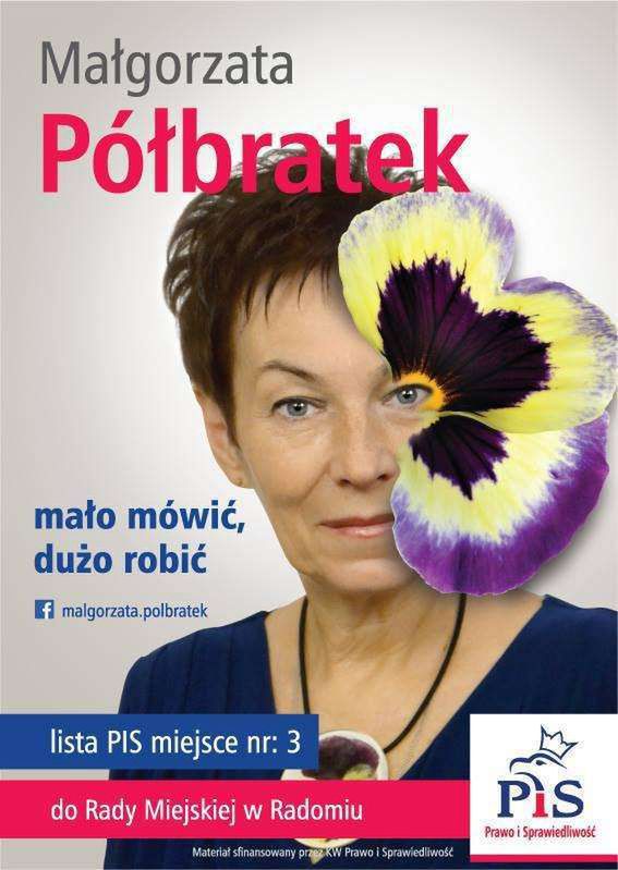 Małgorzata Półbratek – plakat wyborczy