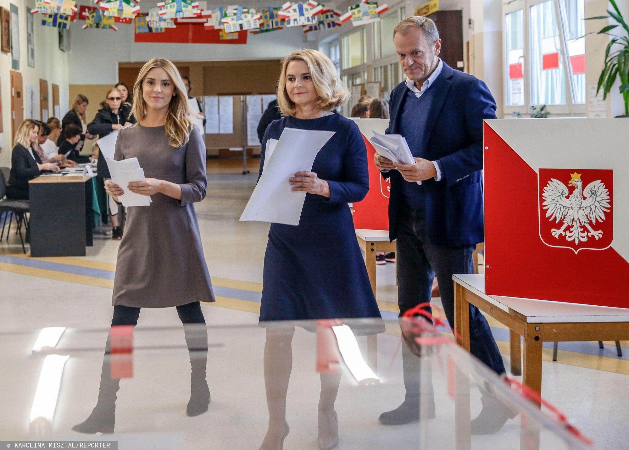 Donald Tusk z żoną Małgorzatą i córką Katarzyną. 