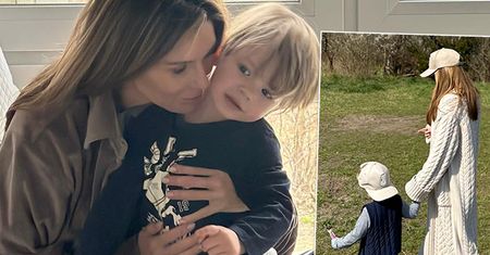Małgorzata Rozenek z Heniem w bliźniaczych stylizacjach na spacerze: "Czy to jest jeszcze pampers w majtochach synka?". I po wiosennej atmosferze...