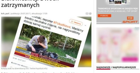 TVP broni atakowanych dziennikarzy. No chyba, że został pobity ktoś z konkurencji