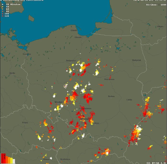 Burze nad Polską. Zobacz, gdzie grzmi