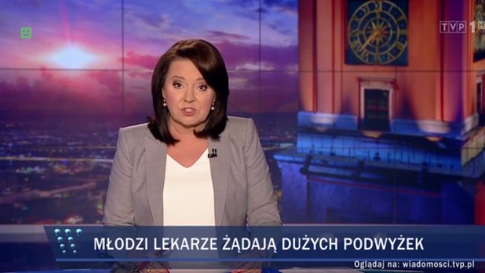 "Wiadomości" TVP najpierw nie widziały problemu, teraz włączyły replay. Chodzi o lekarzy