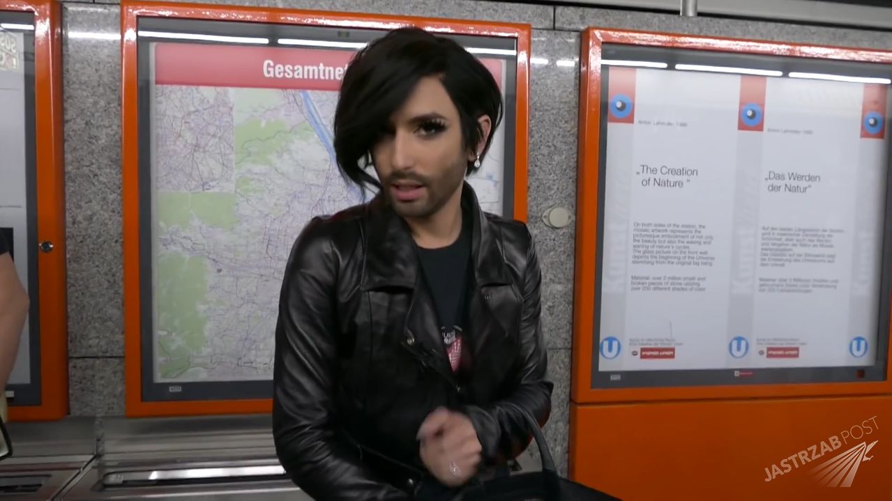 Conchita Wurst w metrze. Wideo jest hitem w austriackim YouTube