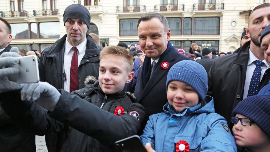 Prezydent Andrzej Duda podczas Dnia Niepodległości
