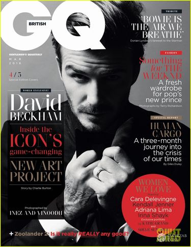 David Beckham na okładkach  'British GQ'