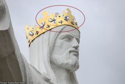 Internet z pomnika Jezusa w Świebodzinie. W koronie ukrytych jest kilkanaście komercyjnych anten