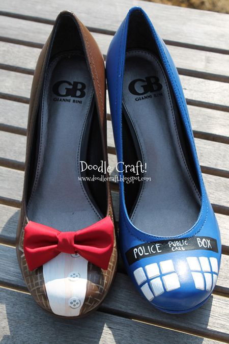 Painted Tardis Heels