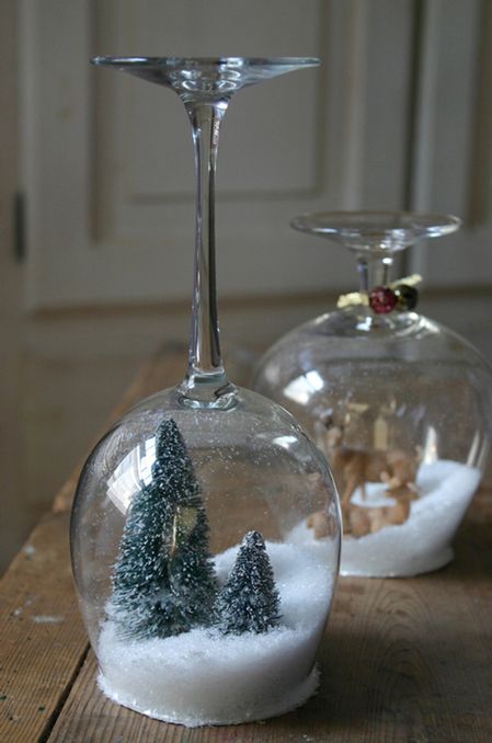 Stemware Snow Globes