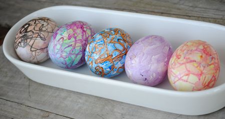 Melted Crayons Easter Eggs