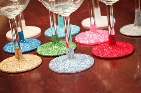 Glitter Wine Glasses