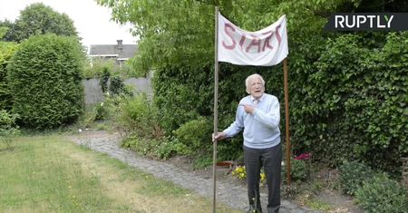 103-latek z Belgii przejdzie dystans maratonu. Zbiera pieniądze na badania nad szczepionką przeciwko COVID-19