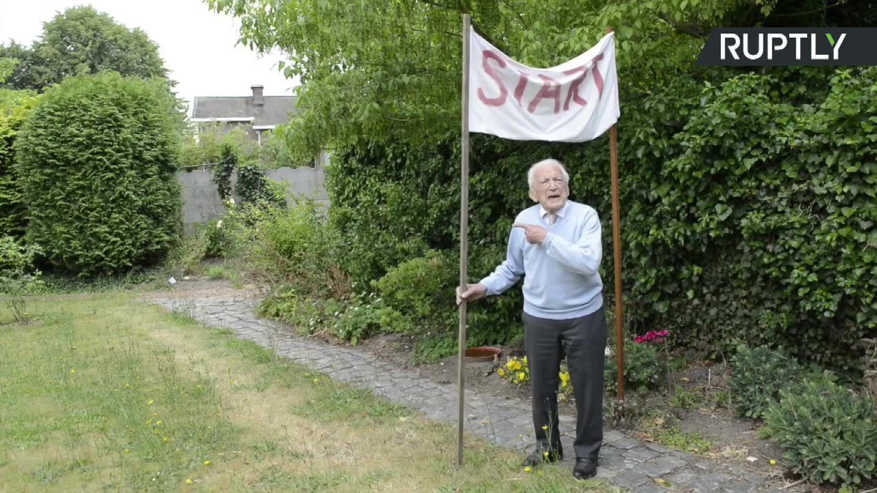 103-latek z Belgii przejdzie dystans maratonu. Zbiera pieniądze na badania nad szczepionką przeciwko COVID-19