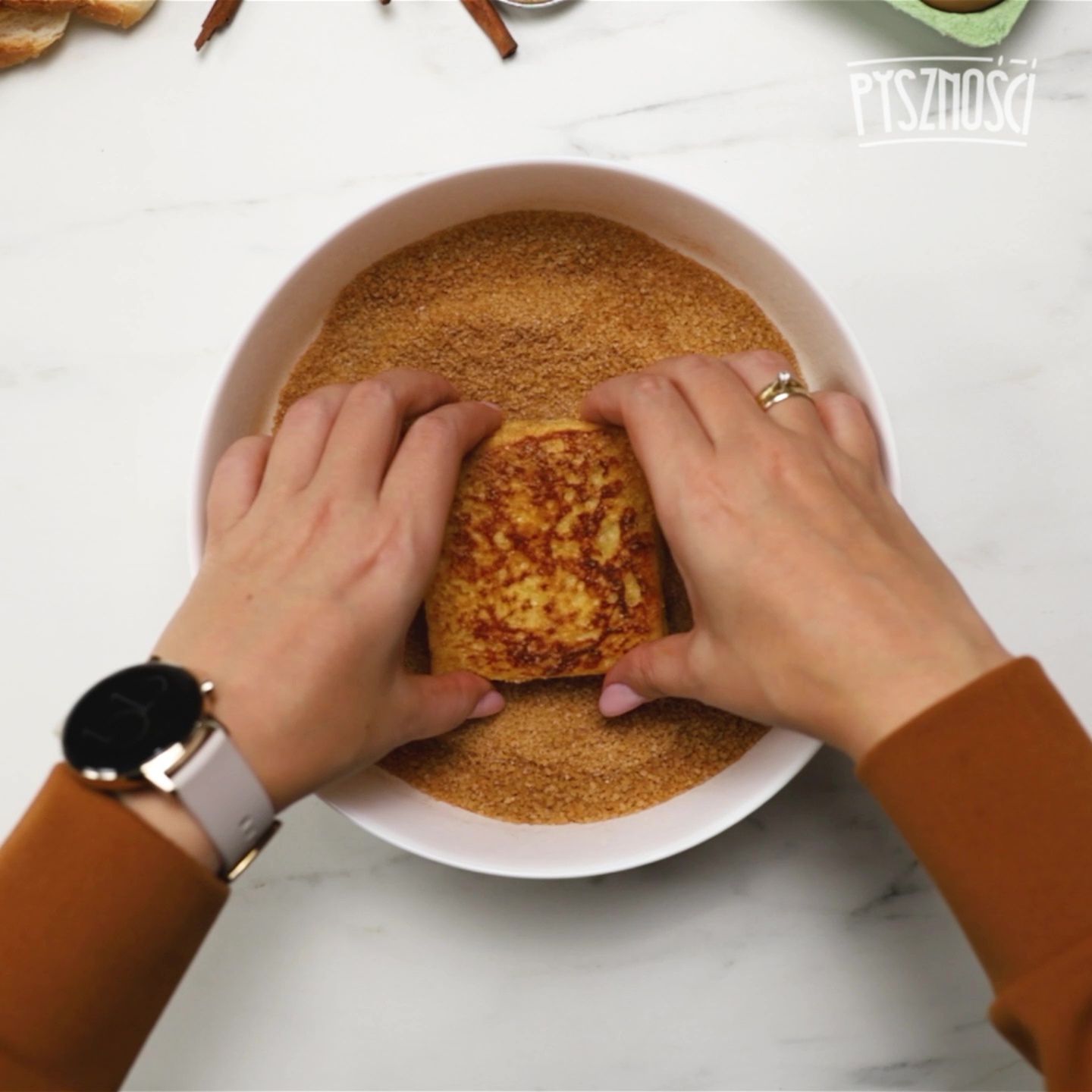 tosty na słodko z kremem czekoladowym