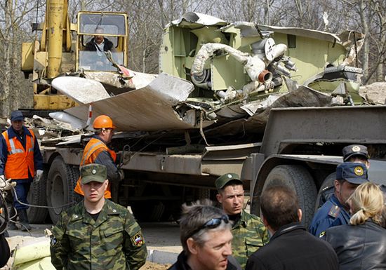 Miejsce katastrofy Tu-154M już puste