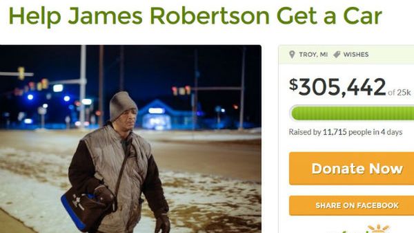 Dzięki akcji internautów Robertson wkrótce będzie mógł kupić nowy samochód