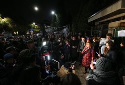 Protest przed domem prezesa PiS Jarosława Kaczyńskiego
