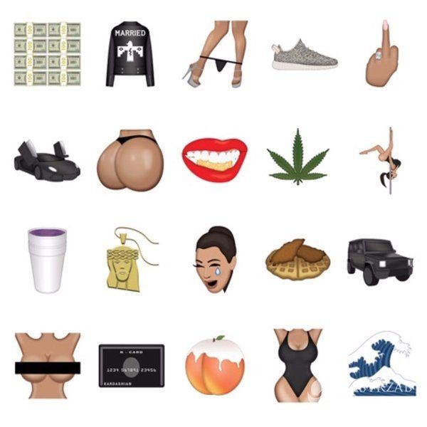 Kimoji, aplikacja z emotikonkami Kim Kardashian (fot. Twitter)