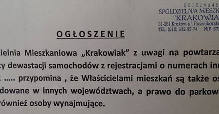 Parkingowa wojna w Krakowie. Niszczą auta za "niewłaściwy" postój