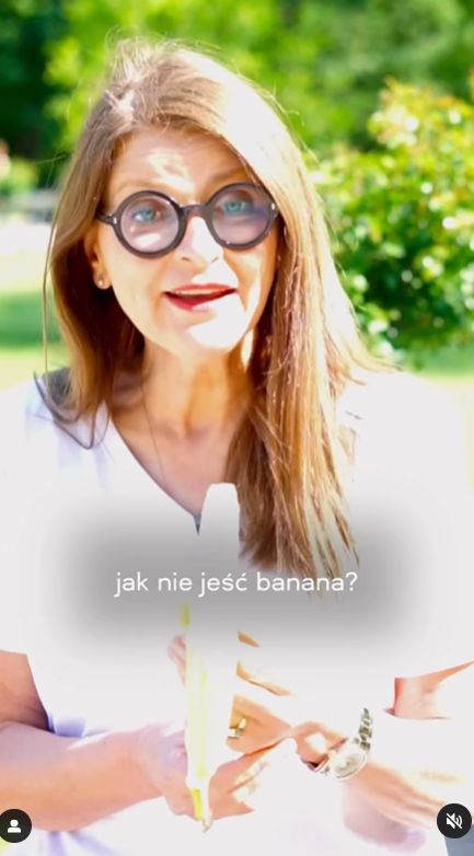 Irena Kamińska-Radomska z "Projekt Lady" pokazuje, jak jeść banany