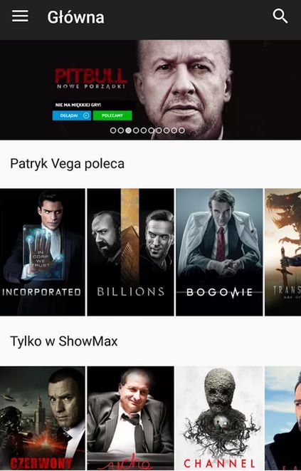 Showmax - aplikacja mobilna 
