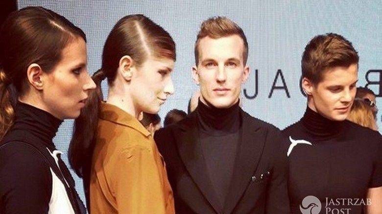 Natalia Gulkowska, Kamila Ibrom, Sebastian Zawiliński, Michael Mikołajczuk po pokazie Jacob Birge Vision, FashionPhilosophy Fashion Week Poland 2015 (fot. Instagram Fashionweek.pl)