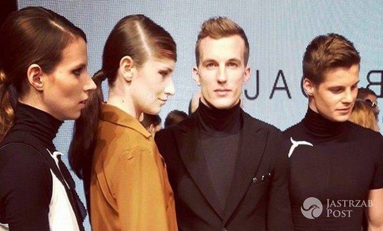 Natalia Gulkowska, Kamila Ibrom, Sebastian Zawiliński, Michael Mikołajczuk po pokazie Jacob Birge Vision, FashionPhilosophy Fashion Week Poland 2015 (fot. Instagram Fashionweek.pl)