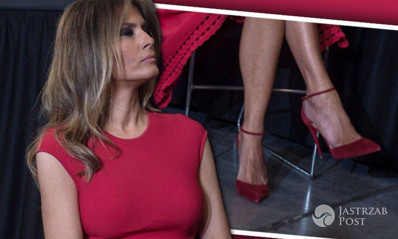 Buty niewiele tańsze od sukienki! Melania Trump na te czerwone szpilki wydała fortunę