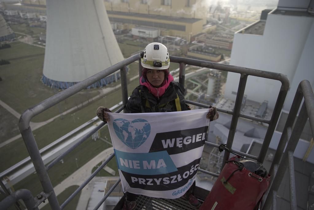 Greenpeace protestuje w Elektrowni Bełchatów. Żądają zaprzestania korzystania z węgla