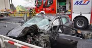 Krajowa 10 zablokowana po wypadku w Śmiłowie