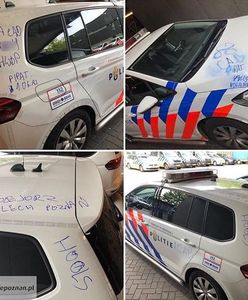 Polski wandal pomazał radiowóz w Holandii. Swoje "dzieło" podpisał "Poland"