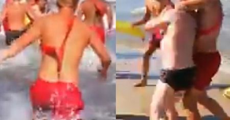 Plażowy patus kontra ratownicy WOPR. "Nie chcemy stosować siły, ale tak trzeba"