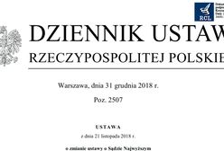 Ustawa o Sądzie Najwyższym opublikowana w Dzienniku Ustaw