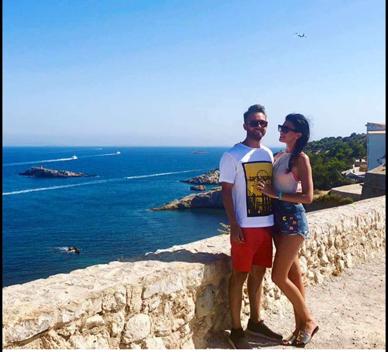 Ewa Mielnicka z mężem na Ibizie