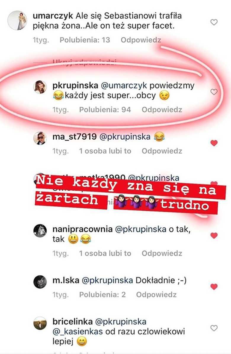 Paulina Krupińska skomentowała kryzys w małżeństwie
